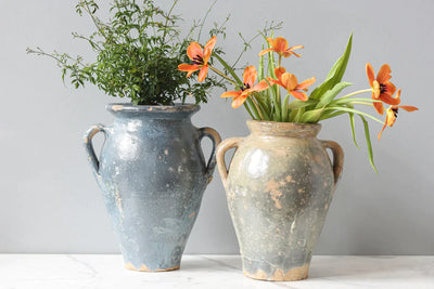 Found Confit Pot & Amphora Set - Shades of Blue