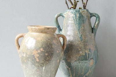 Found Confit Pot & Amphora Set - Shades of Blue