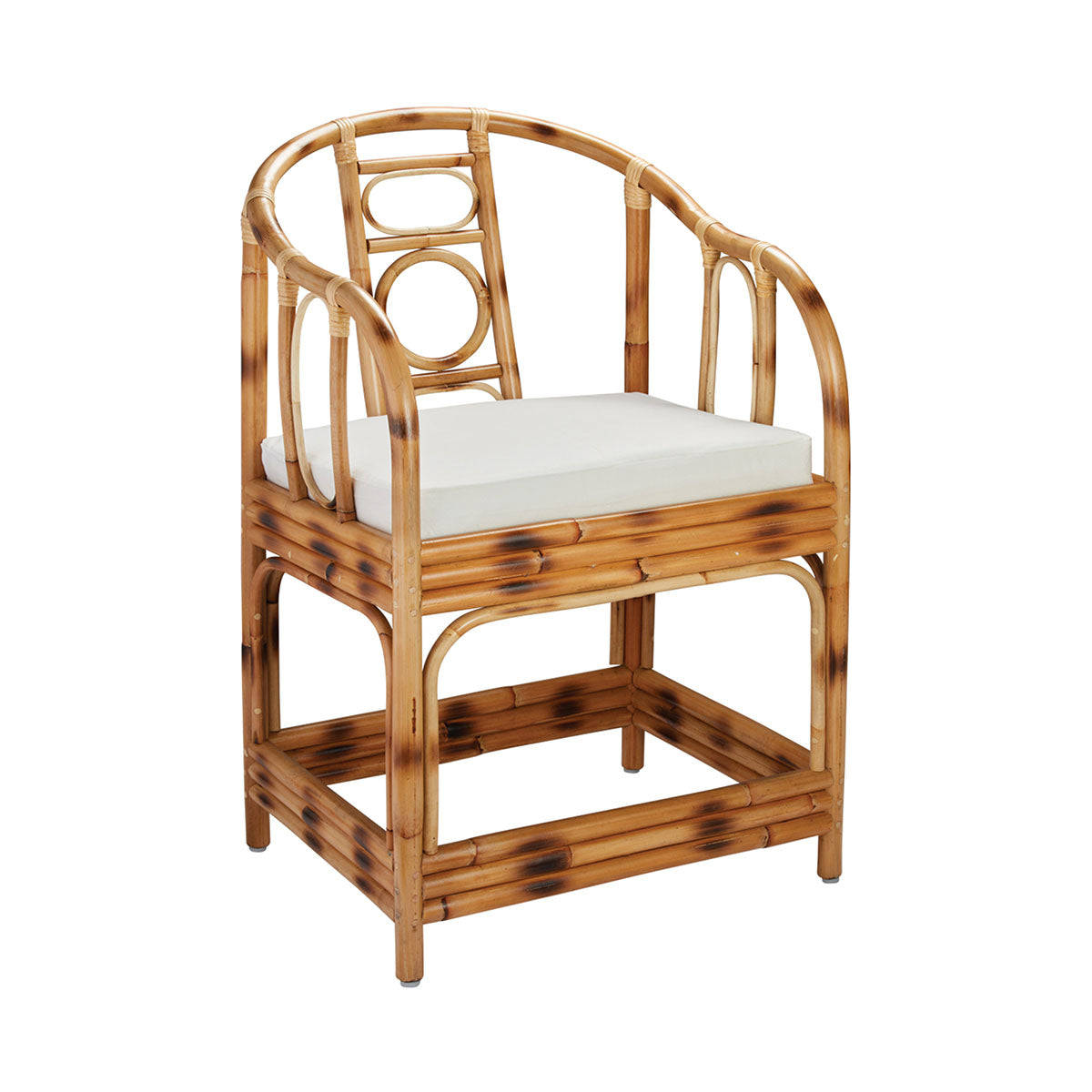 Malacca Round Back Rattan Arm Chair