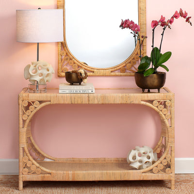 Primrose Rattan Console Table