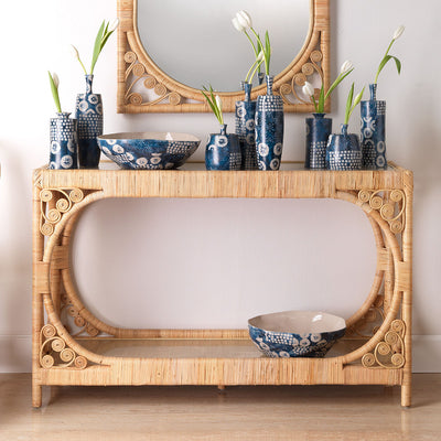 Primrose Rattan Console Table