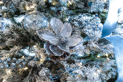 Frosty Magnolia Stem  - Silver