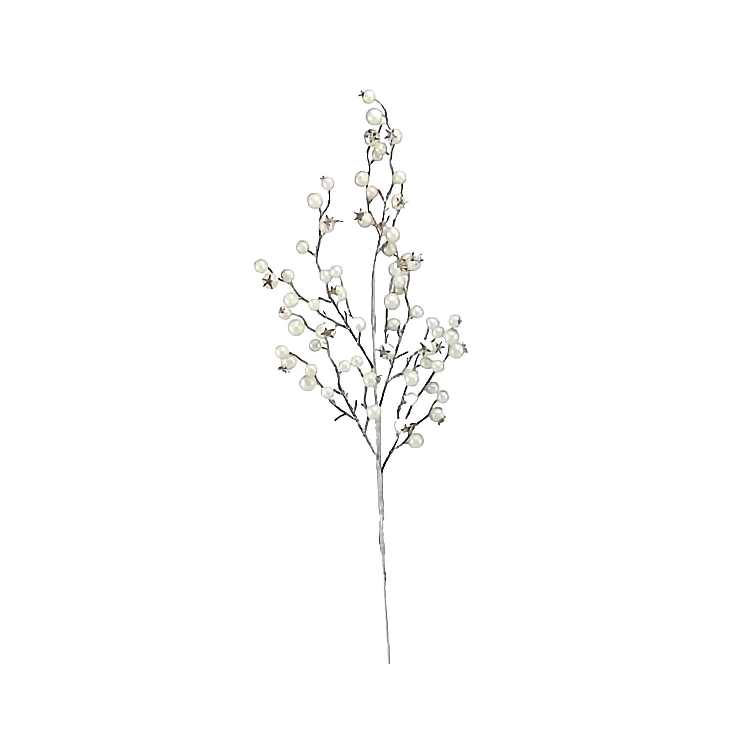 29 Faux Iced White Berry Stem 