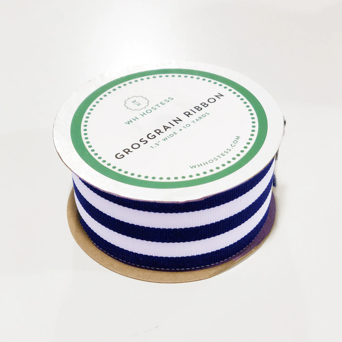 Preppy Stripped Grosgrain Ribbon - Navy Blue