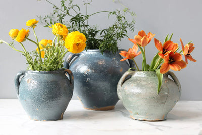 Found Confit Pot & Amphora Set - Shades of Blue