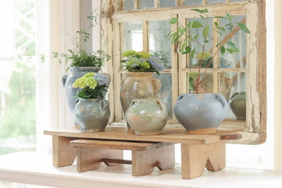 Found Confit Pot & Amphora Set - Shades of Blue