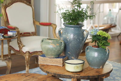 Found Confit Pot & Amphora Set - Shades of Blue