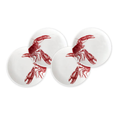 Red Lobster Canapé Plates - Set of 4