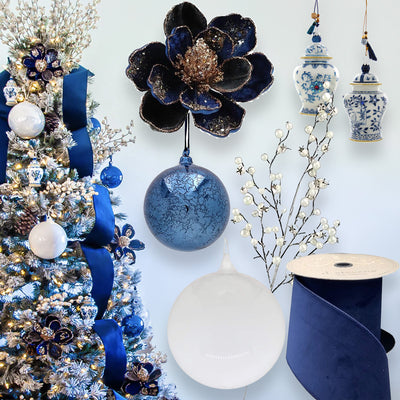 Navy Blue Ornament Collection