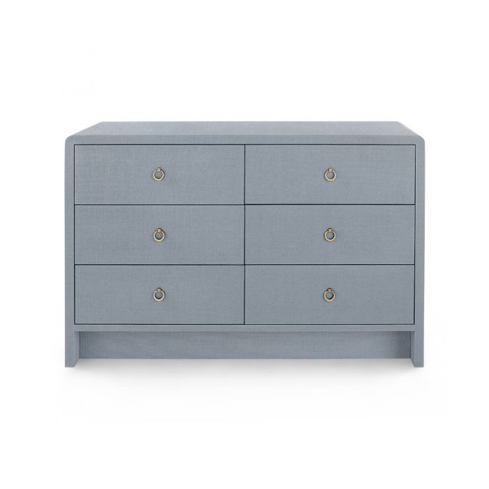 Nantucket Linen 6-Drawer Dresser - Coastal Gray