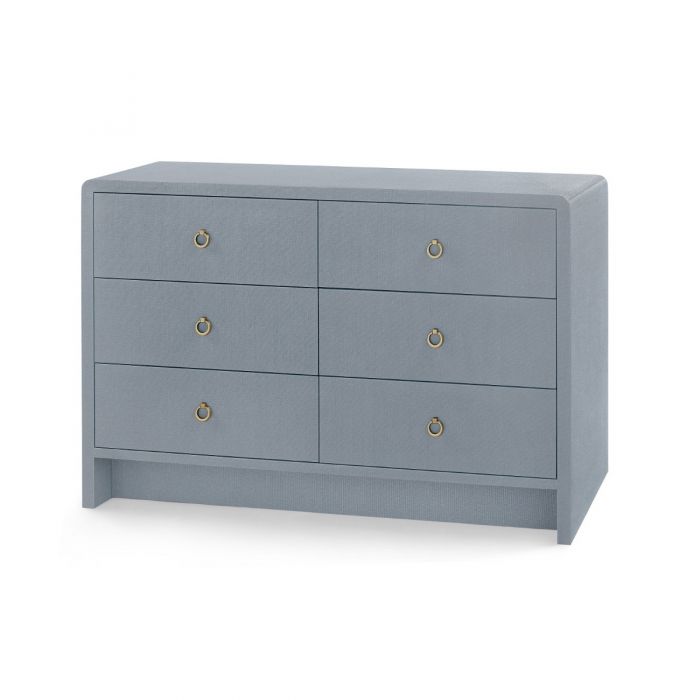 Nantucket Linen 6-Drawer Dresser - Coastal Gray