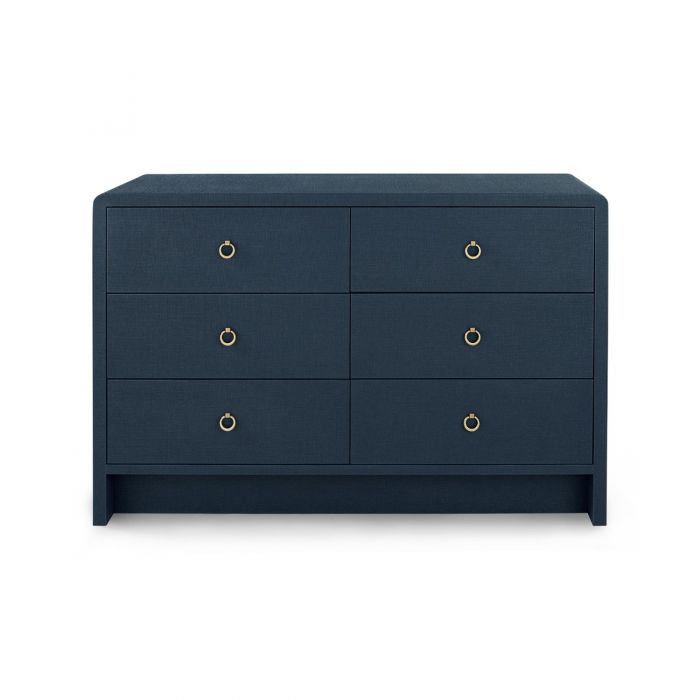 Nantucket Linen 6-Drawer Dresser - Navy