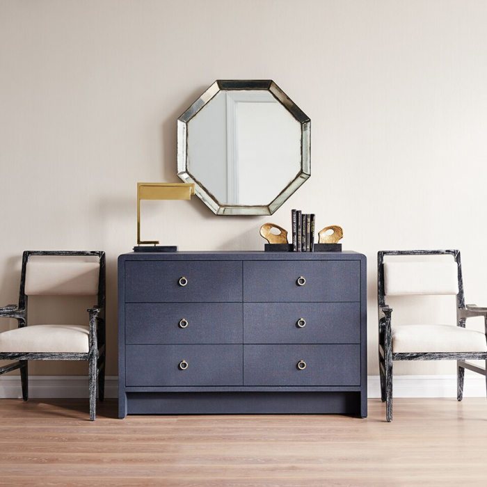 Nantucket Linen 6-Drawer Dresser - Navy