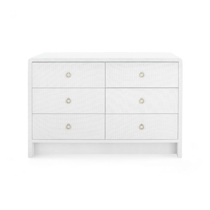 Nantucket Linen 6-Drawer Dresser - White