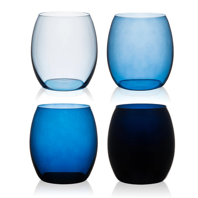 Les Nuages Blue Ombré Glasses, Set of 4