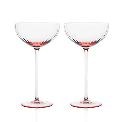 Rose Coupe Glasses