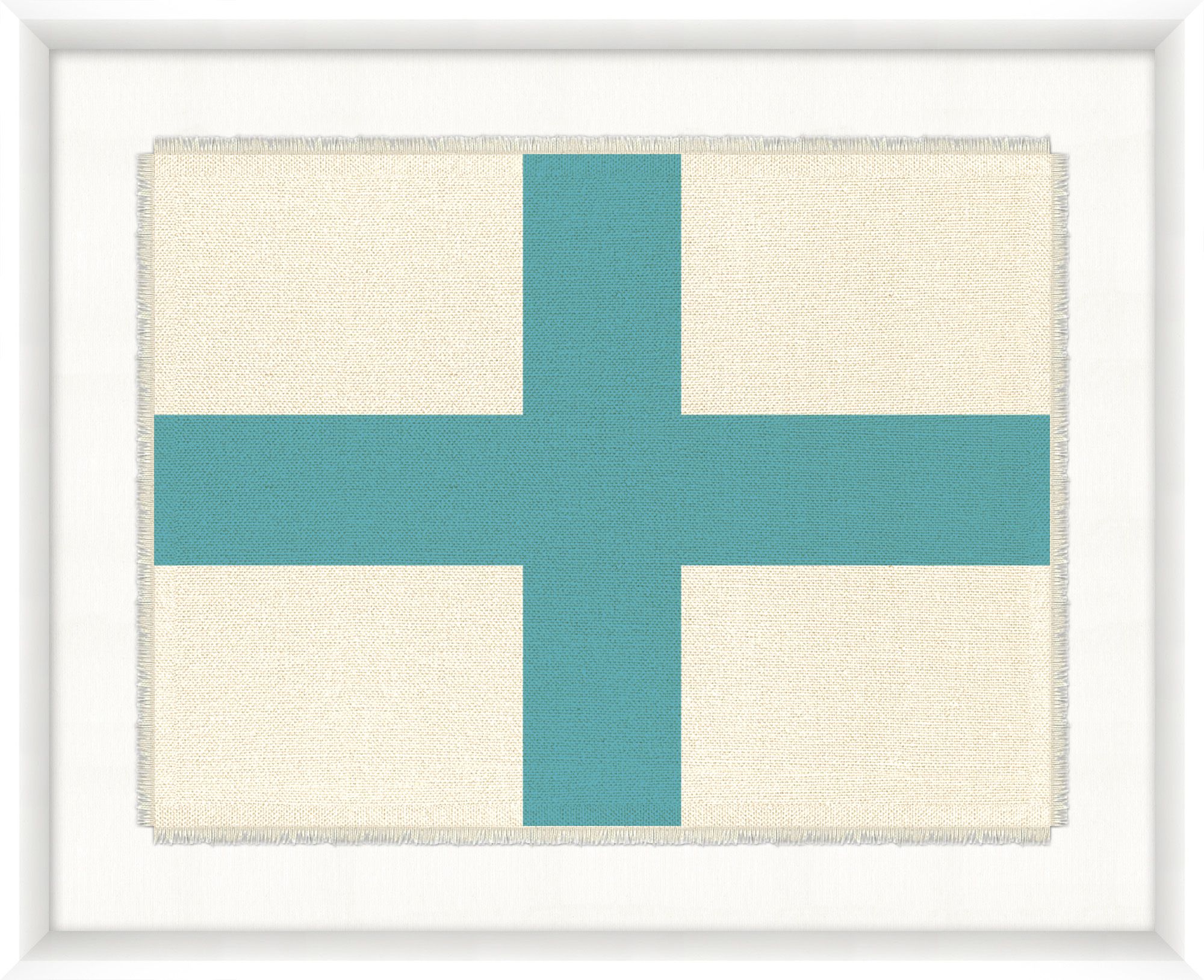 Nautical Signal Flag X (Xray) Coastal Artwork Coastal Bleu