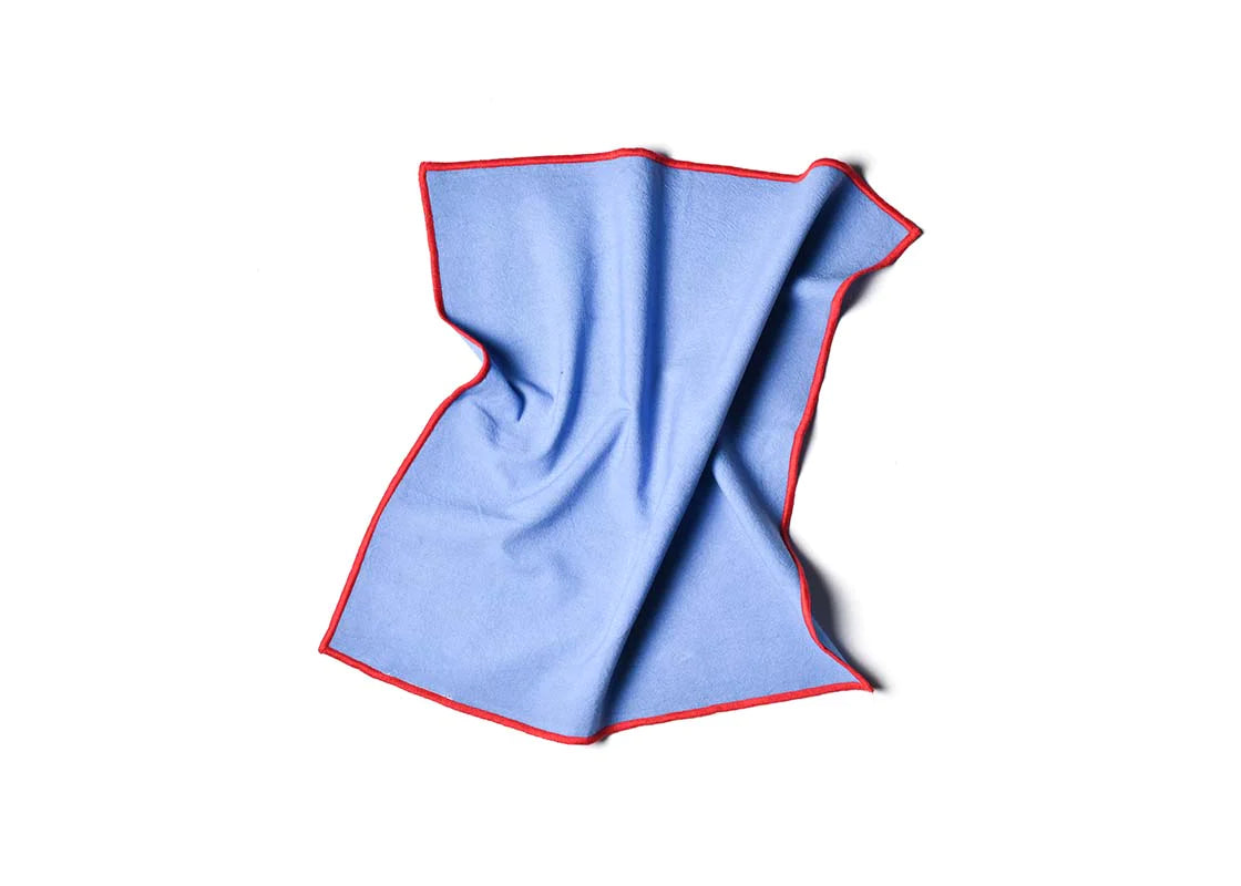 French Blue & Red Color Block Napkin, Set of 4