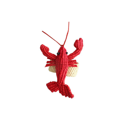 Handwoven Lobster Napkin Rings, Set of 4