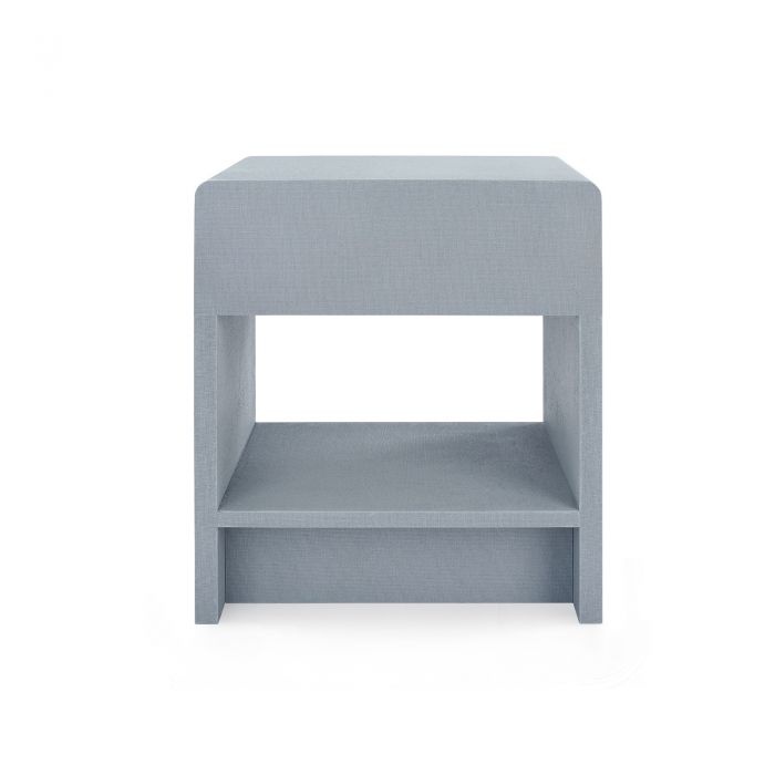 Dionis Linen 1-Drawer Nightstand - Coastal Gray