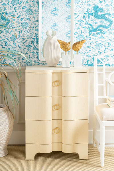 Cannes 3-Drawer Night Stand - Sand