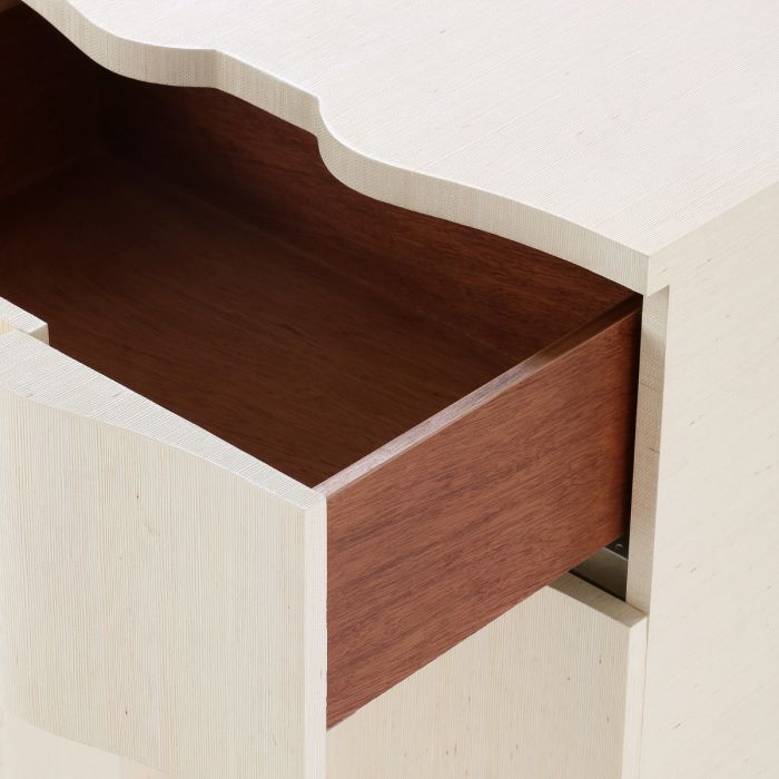 Cannes 3-Drawer Night Stand - Sand