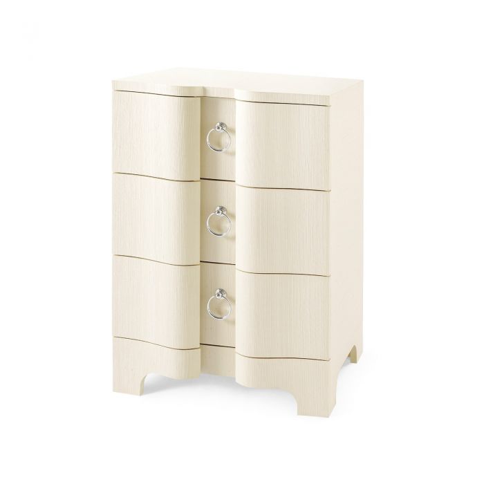 Cannes 3-Drawer Night Stand - Sand