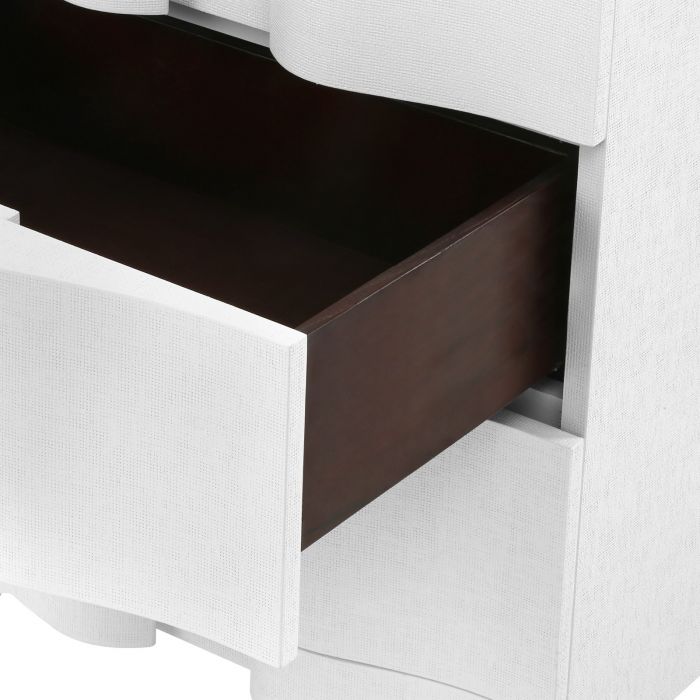 Cannes 3-Drawer Night Stand - White