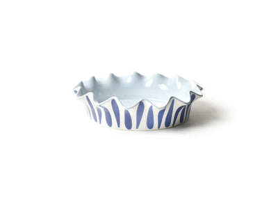 Iris Blue Drop Ruffle Pie Dish