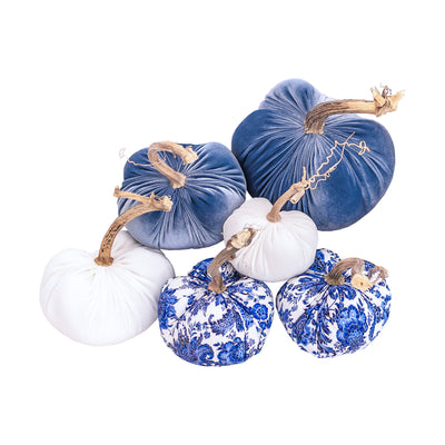 Coastal Blue Pumpkin Set