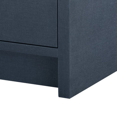 Nantucket Linen 3-Drawer Side Table - Navy