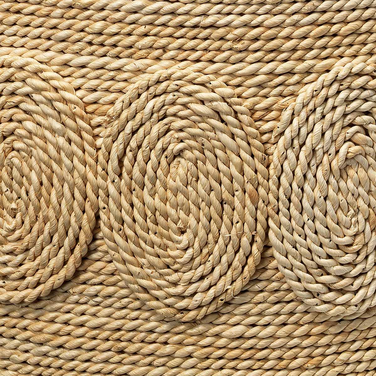 Barbados Oval Corn-Straw Side Table