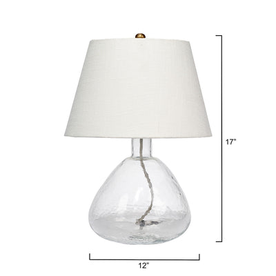 Clear Glass Demi Table Lamp