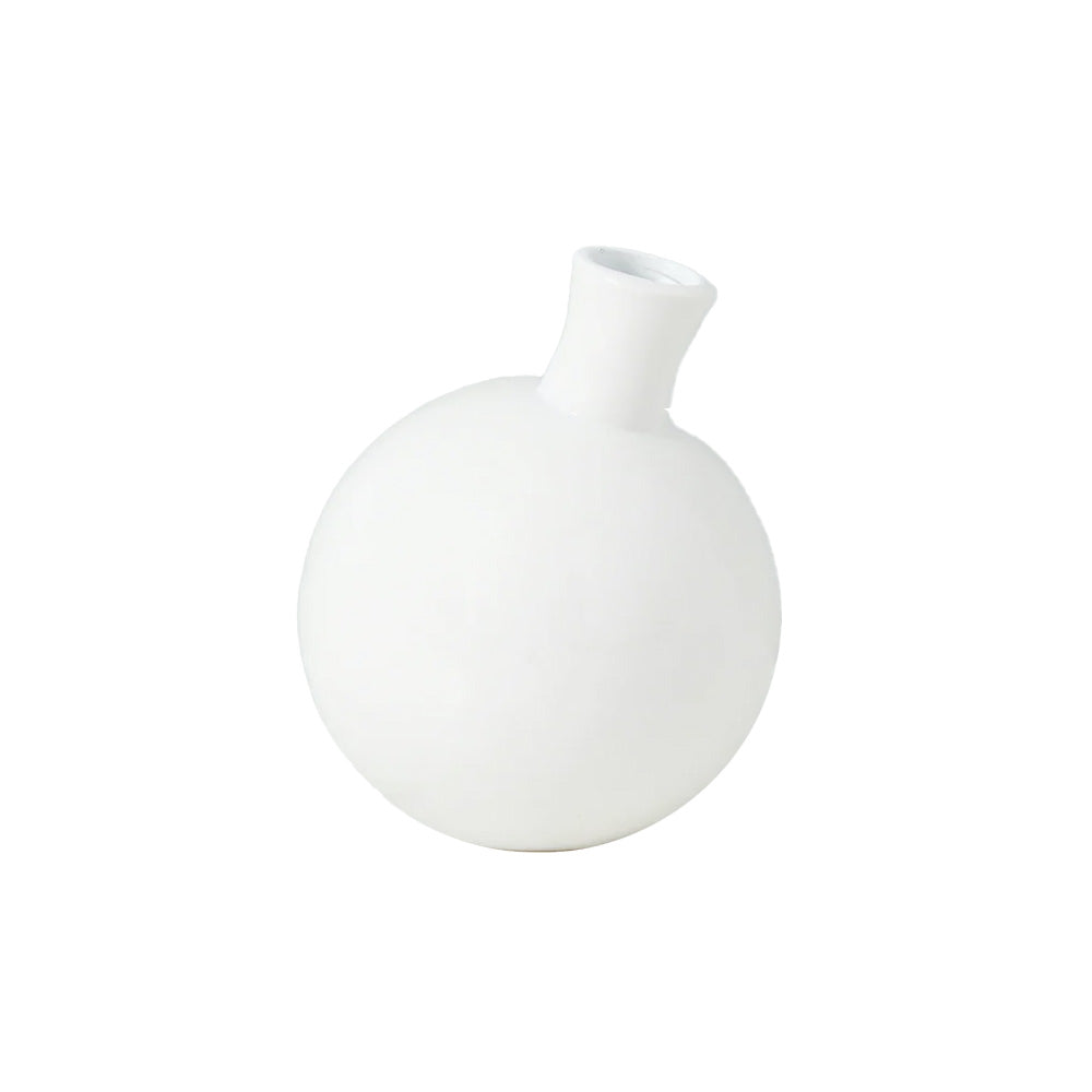 White Sphere Bud Vase