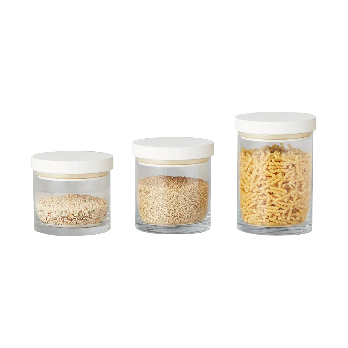 White Wood Top Canisters Set