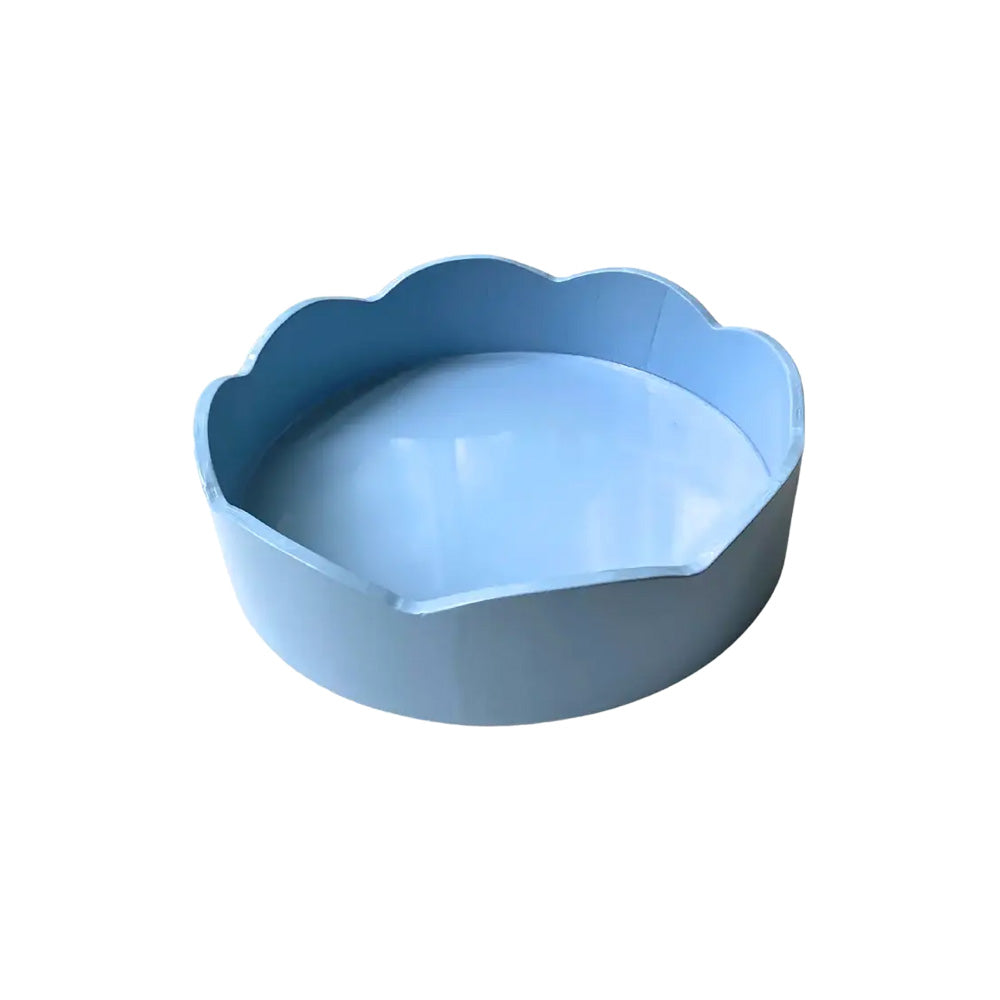 Round Scallop Tray - Coastal Blue