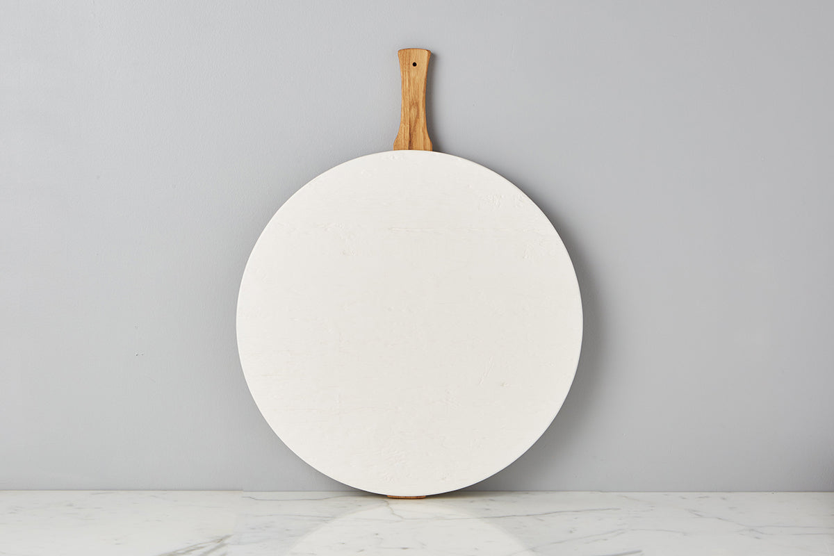 White Round Italian Pizza Board, Large