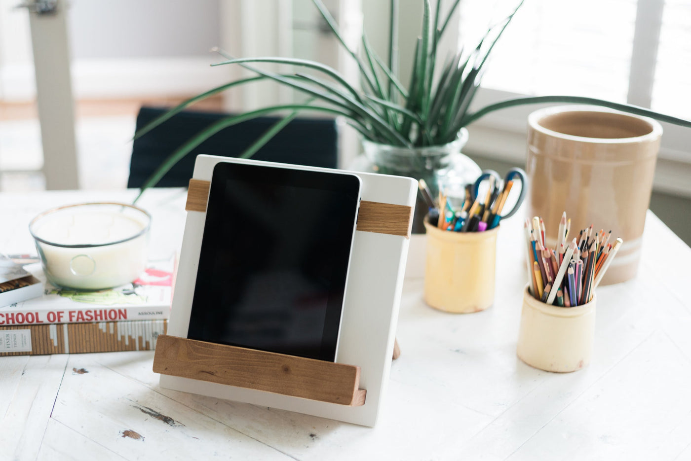 White Mod iPad / Cookbook Holder