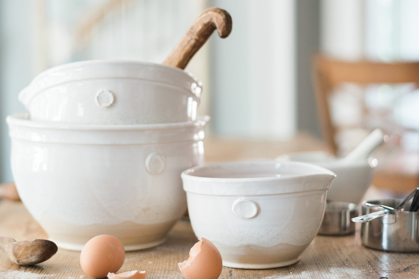 Handthrown Mixing Bowls Set