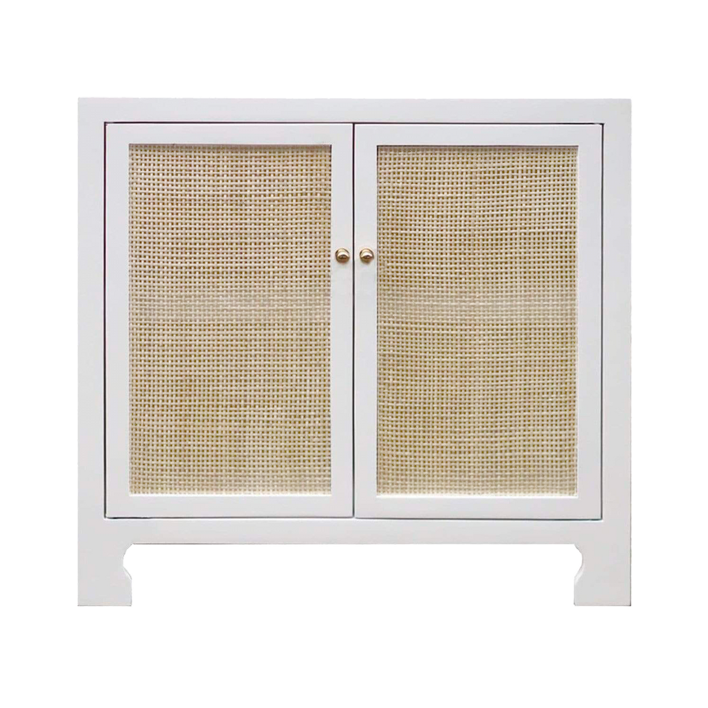 Harbor Cane Cabinet - White