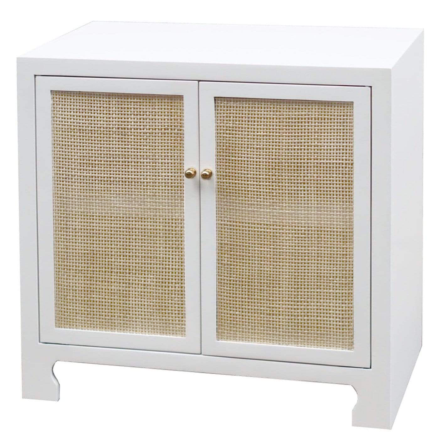 Harbor Cane Cabinet - White