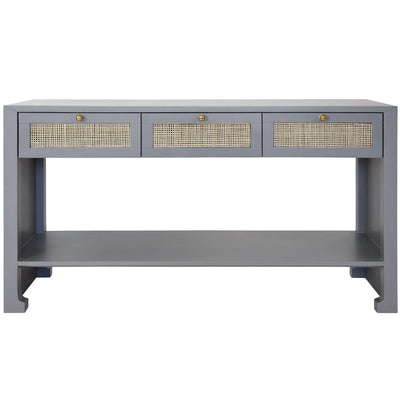 Harbor Cane Console - Coastal Gray