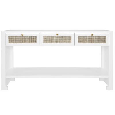 Harbor Cane Console - White