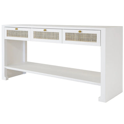 Harbor Cane Console - White