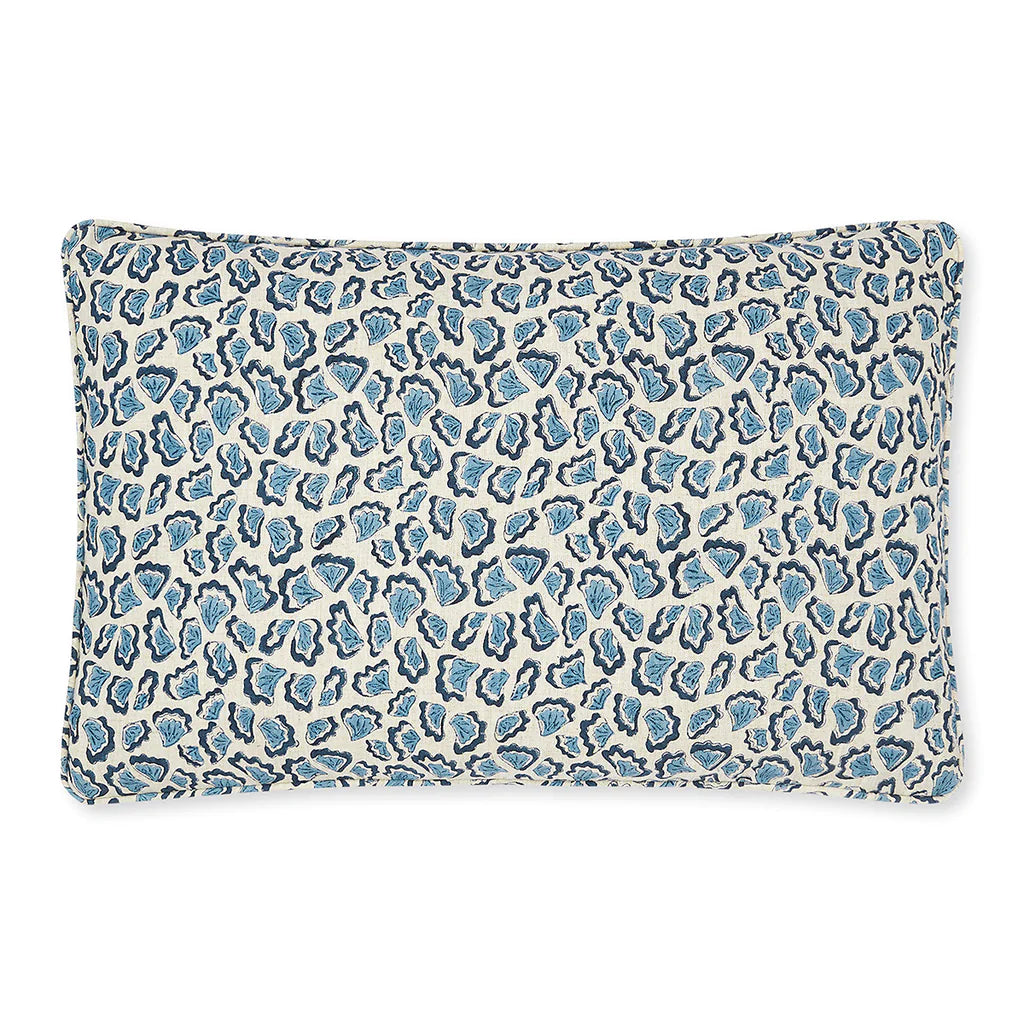 Kauai Azure Linen Pillow with Insert