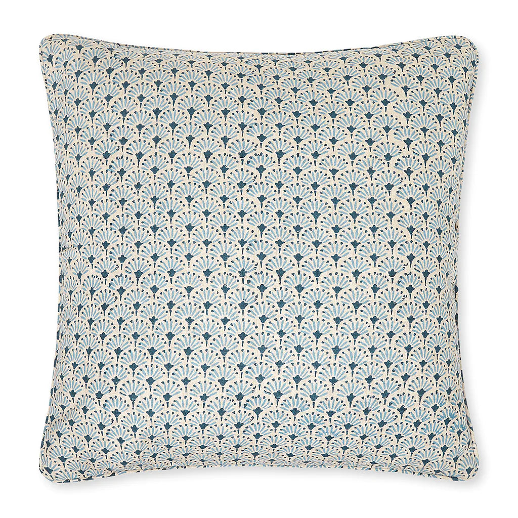 Pharaoh Azure Linen Pillow with Insert