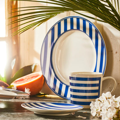 Beach Towel Stripe Dinner Plate