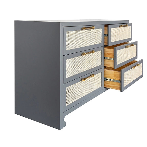 Harbor Cane Dresser - Coastal Gray  Coastal Furniture  Coastal Bleu