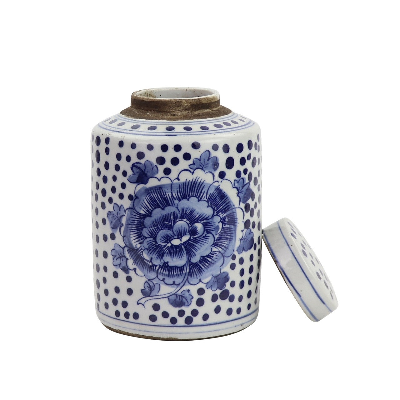 Peony Dots Tea Jar