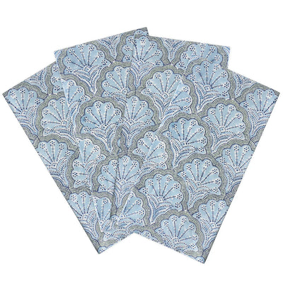 Azure Scallops Napkins - Set of 4